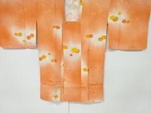 菊模様　暈し　ロング道行コート